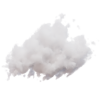 renderização 3d de nuvem realista png