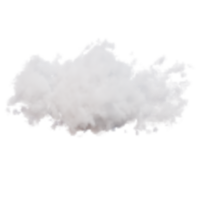 Realistic Cloud 3d Render with Transparent Background png