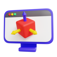Desktop-PC mit 3D-Box 3D-Darstellung png