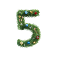 Christmas tree Number 5 png