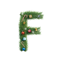 Kerstmis alfabet brief f png