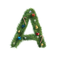 Natale alfabeto lettera un' png