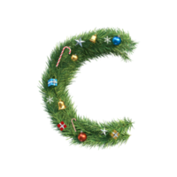 lettre de l'alphabet de noël c png