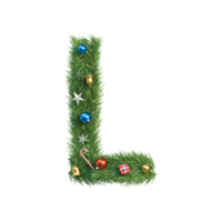 lettre de l'alphabet de noël l png