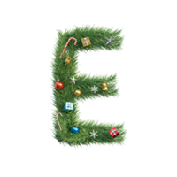 weihnachtsalphabet buchstabe e png