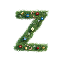 Christmas Alphabet letter Z png