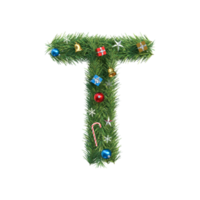 lettre de l'alphabet de noël t png