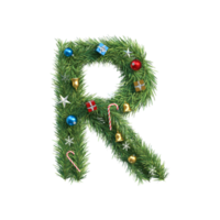 Natale alfabeto lettera r png