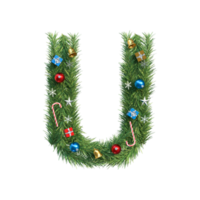 Christmas Alphabet letter U png