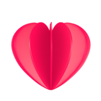 3d cute pink valentine's day icon paper love png