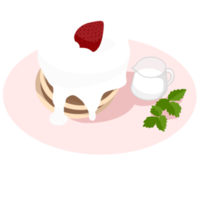 soffio pancake con fragola png