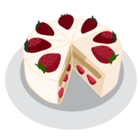 Kuchen mit Erdbeere png