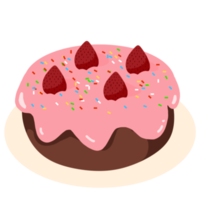 Cake Chocolate and Strawberry png