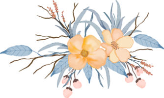 elegant vintage watecolor flower arrangement png