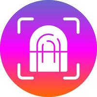 Fingerprint Scan Vector Icon Design