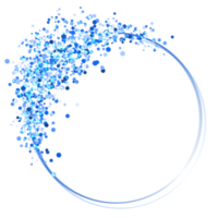 cadre de cercles bleus transparents png