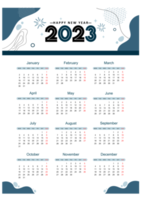 2023 kalender jaar illustratie png