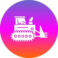 Bulldozer Vector Icon Design