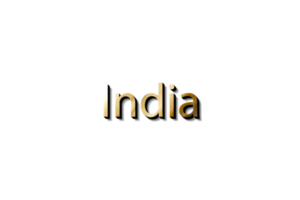 india nombre 3d png