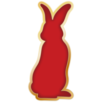 marco de conejo rojo de año nuevo chino. png