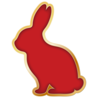 Chinese New Year Red Rabbit Frame. png