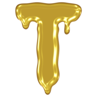 Gold Melted Effect Alphabet. png