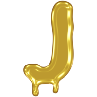 Gold Melted Effect Alphabet. png