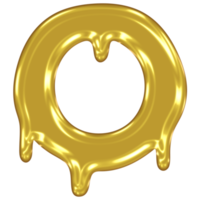 Gold Melted Effect Alphabet. png