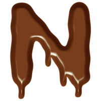 alfabeto de efeito de fluxo de chocolate. png