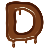 alfabeto de efecto de flujo de chocolate. png