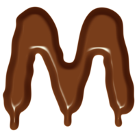 alfabeto de efeito de fluxo de chocolate. png