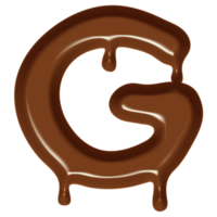 alfabeto de efeito de fluxo de chocolate. png