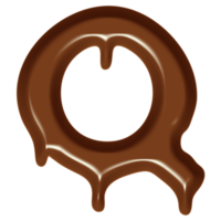 choklad strömma effekt alfabet. png