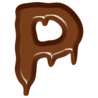 alfabeto de efeito de fluxo de chocolate. png