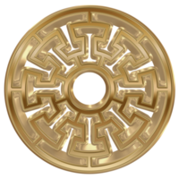 3D Gold Rendering Chinese Symbol. png