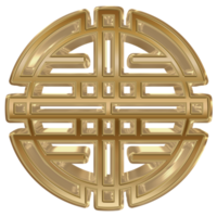 3d oro interpretazione Cinese simbolo. png
