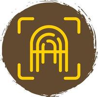 Fingerprint Scan Vector Icon Design