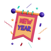 3D New Year Icon Pack png
