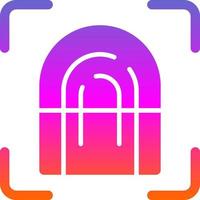 Fingerprint Scan Vector Icon Design