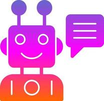 Robot Assistant Vector Icon Design