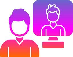 Online Conference Vector Icon Design