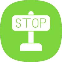 Stop Vector Icon Design