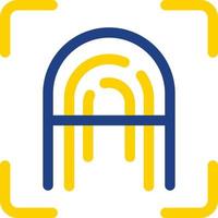 Fingerprint Scan Vector Icon Design