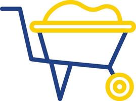 Wheelbarrow Vector Icon Design