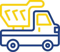 Dump Truck Vector Icon Design