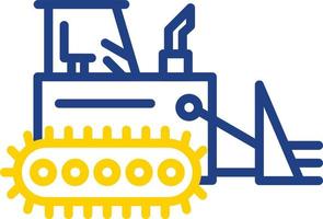 Bulldozer Vector Icon Design