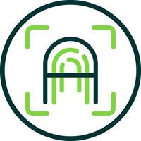 Fingerprint Scan Vector Icon Design