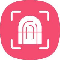 Fingerprint Scan Vector Icon Design