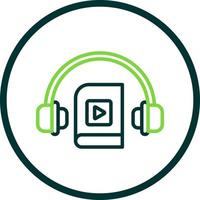 diseño de icono de vector de audiolibro