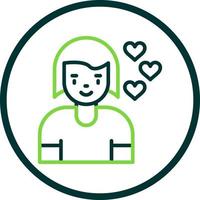 Girlfriend Vector Icon Design